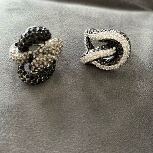 Costume pave rings. One is a heavy sterling and I think other is, too